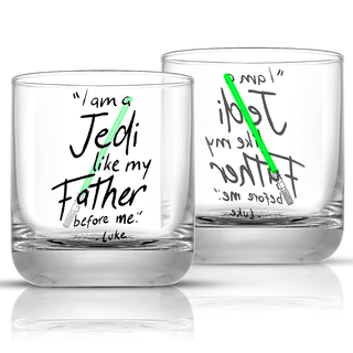 JoyJolt Star Wars Luke Skywalker Lightsaber Short Drinking Glass