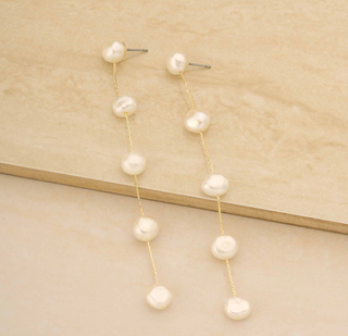 Ettika Drop Earrings with Handpicked Freshwater Pearls