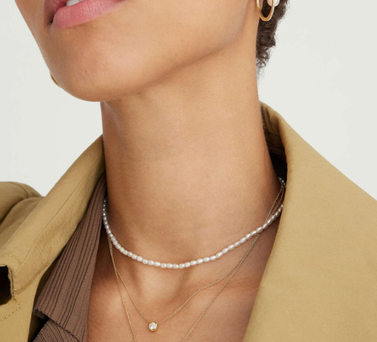 Mejuri Tiny Pearl Necklace