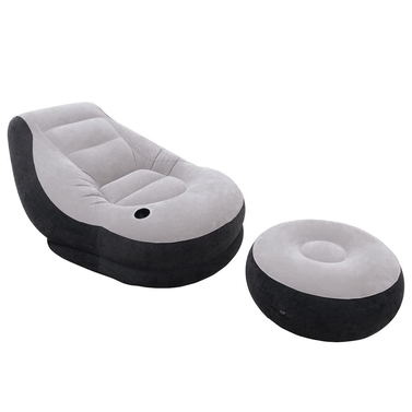 Intex Inflatable Ultra Lounge Chair With Cup Holder & Ottoman Set