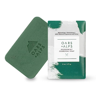 Oars + Alps Peppermint Charcoal Exfoliating Mens Bar Soap