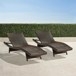 Balencia Bronze Chaise Lounges, Set of Two