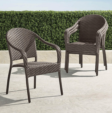Cafe Curved Back Stacking Chairs, Set of Four