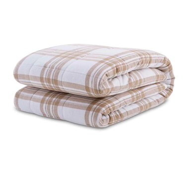 Gravity Weighted Faux Flannel Sherpa Blanket