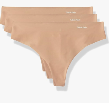 Calvin Klein Women’s Invisibles Seamless Thong Panties, Multipack