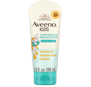 Aveeno Kids Continuous Protection Zinc Oxide Mineral Sunscreen Lotion
