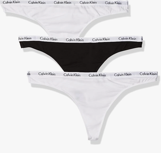 Calvin Klein Women's Signature Cotton Logo Thong Panties, Multipack