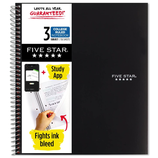 Five Star Spiral Notebook + Study App