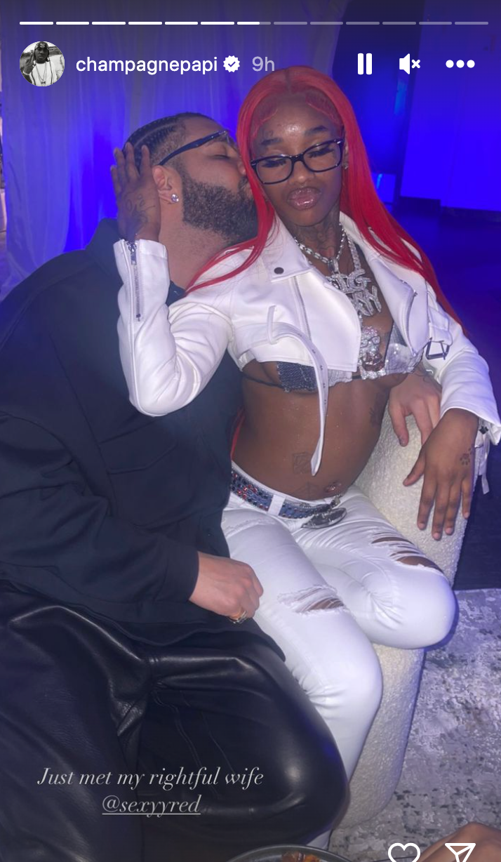 Drake Kisses Rapper Sexyy Red, Calls Her His Rightful Wife Entertainment Tonight