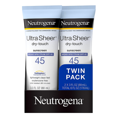 Neutrogena Ultra Sheer Dry-Touch Sunscreen Lotion, Pack of 2