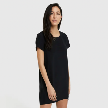 Quince Washable Stretch Silk Tee Dress