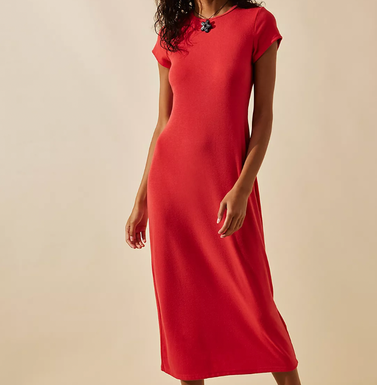   Essentials Women's Short-Sleeve Maxi Dress