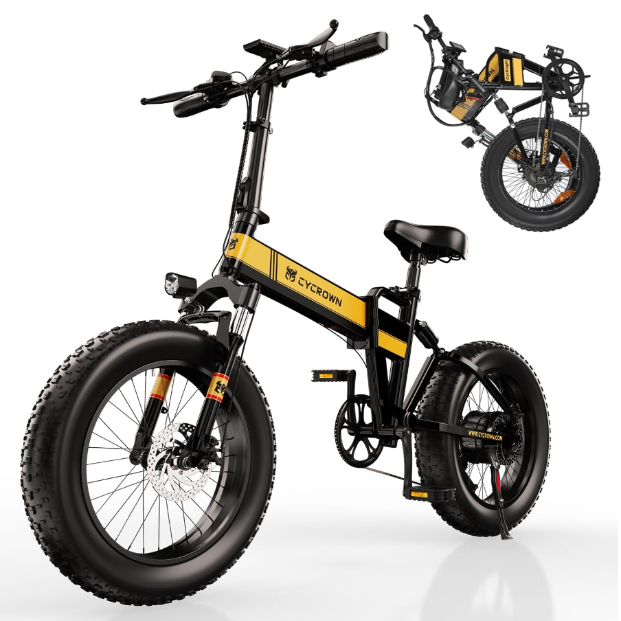 Cycrown Fat Tire Foldable Electric Bicycle