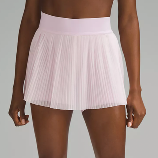 Mesh Pleats Mid-Rise Mini Tennis Skirt