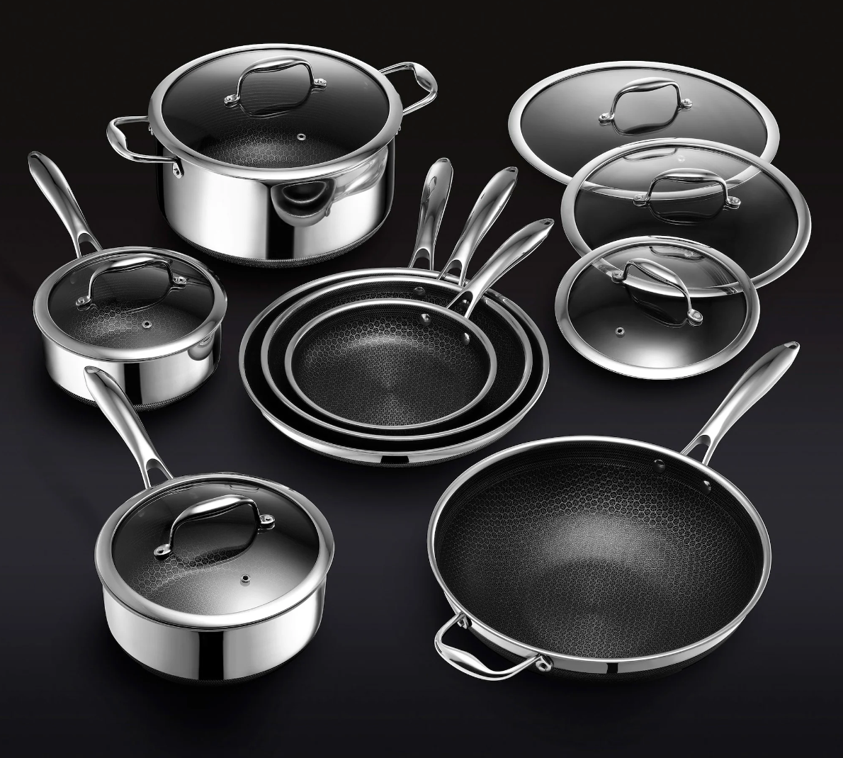 Gordon Ramsay Hexclad pan set is Goated! 🍳🥘🥩🥚 #hexclad #hexcladp
