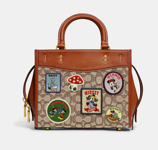 Disney x Coach Rogue 25 In Signature Textile Jacquard With Patches