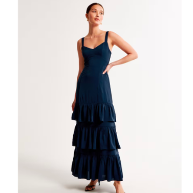 Abercrombie and Fitch Ruffle Tiered Maxi Dress