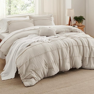 Bedsure Beige Twin Comforter Set