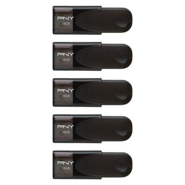 PNY - 16GB Attaché 4 Type A USB 2.0 Flash Drive 5-Pack