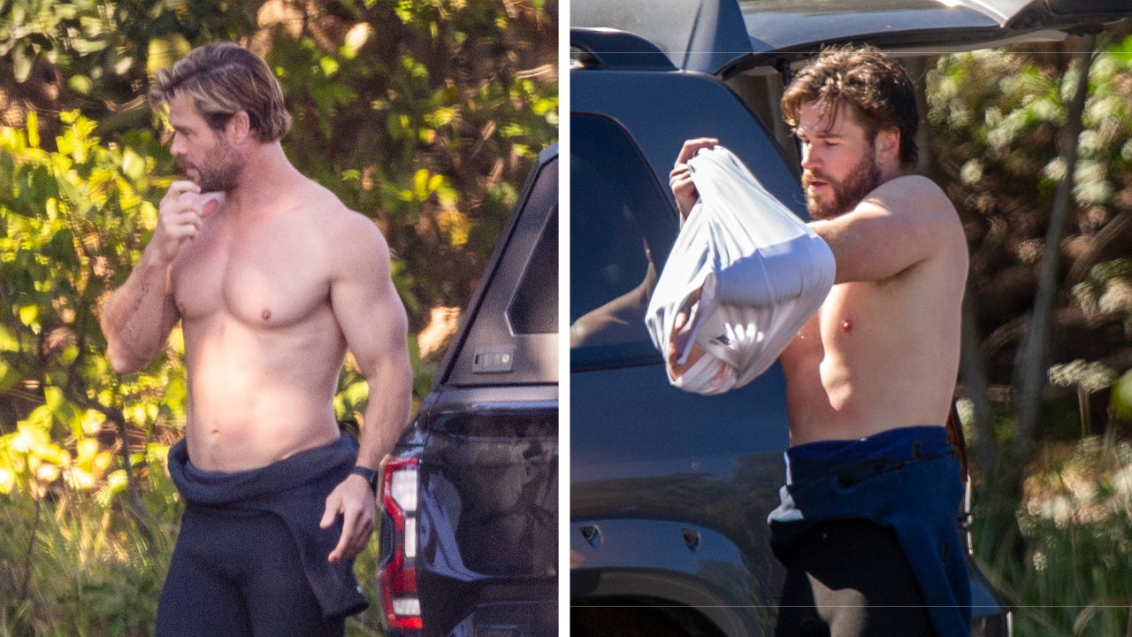 Chris Hemsworth Celebrates 40th Birthday by Surfing With Brother Liam Hemsworth -- See the Shirtless Pics
