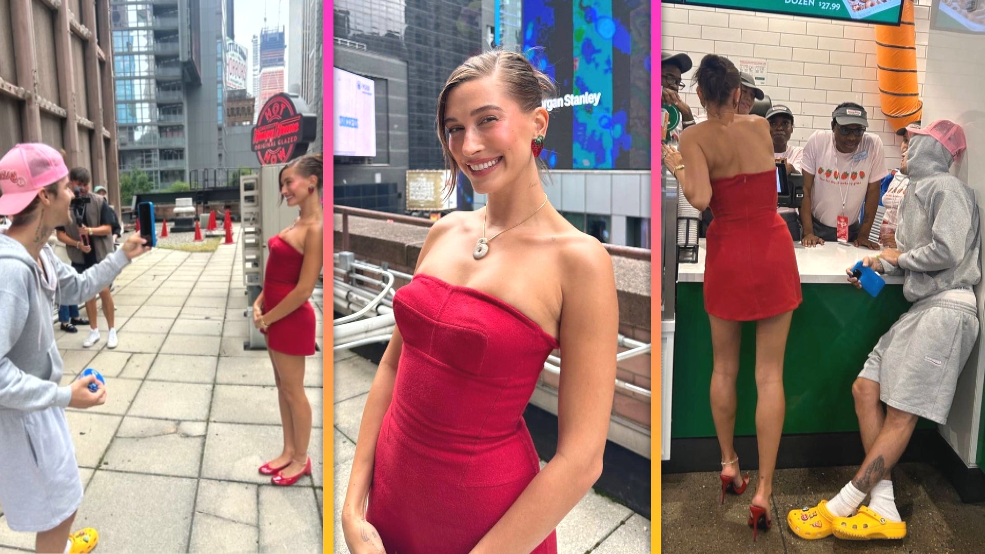 justin bieber and wife red dress Hailey and Justin Bieber's Head-Turning Outfits: A Fashion Statement