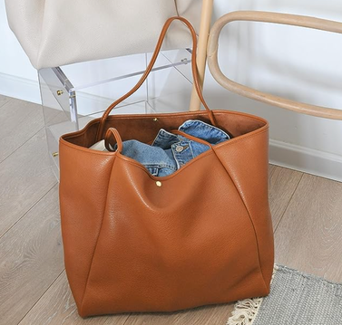 HOXIS Oversize Vegan Leather Tote