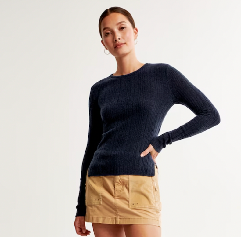 Merino Wool-Blend Crew Sweater