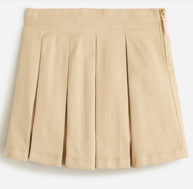Girls' Pleated Chino Skirt