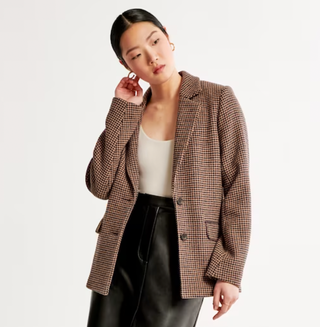Abercrombie and Fitch Wool-Blend Blazer Coat