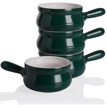Sweejar Porcelain Soup Bowls with Handle