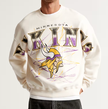 Abercrombie Minnesota Vikings Graphic Crew Sweatshirt