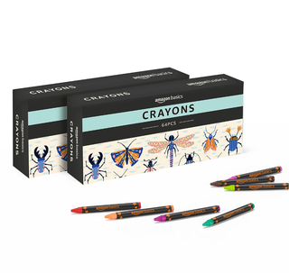 Amazon Basics Crayons with Sharpener, 128 Count