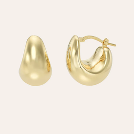 14k Gold Small Bubble Hoops