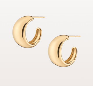 Gold Smooth Arch Hoops Small