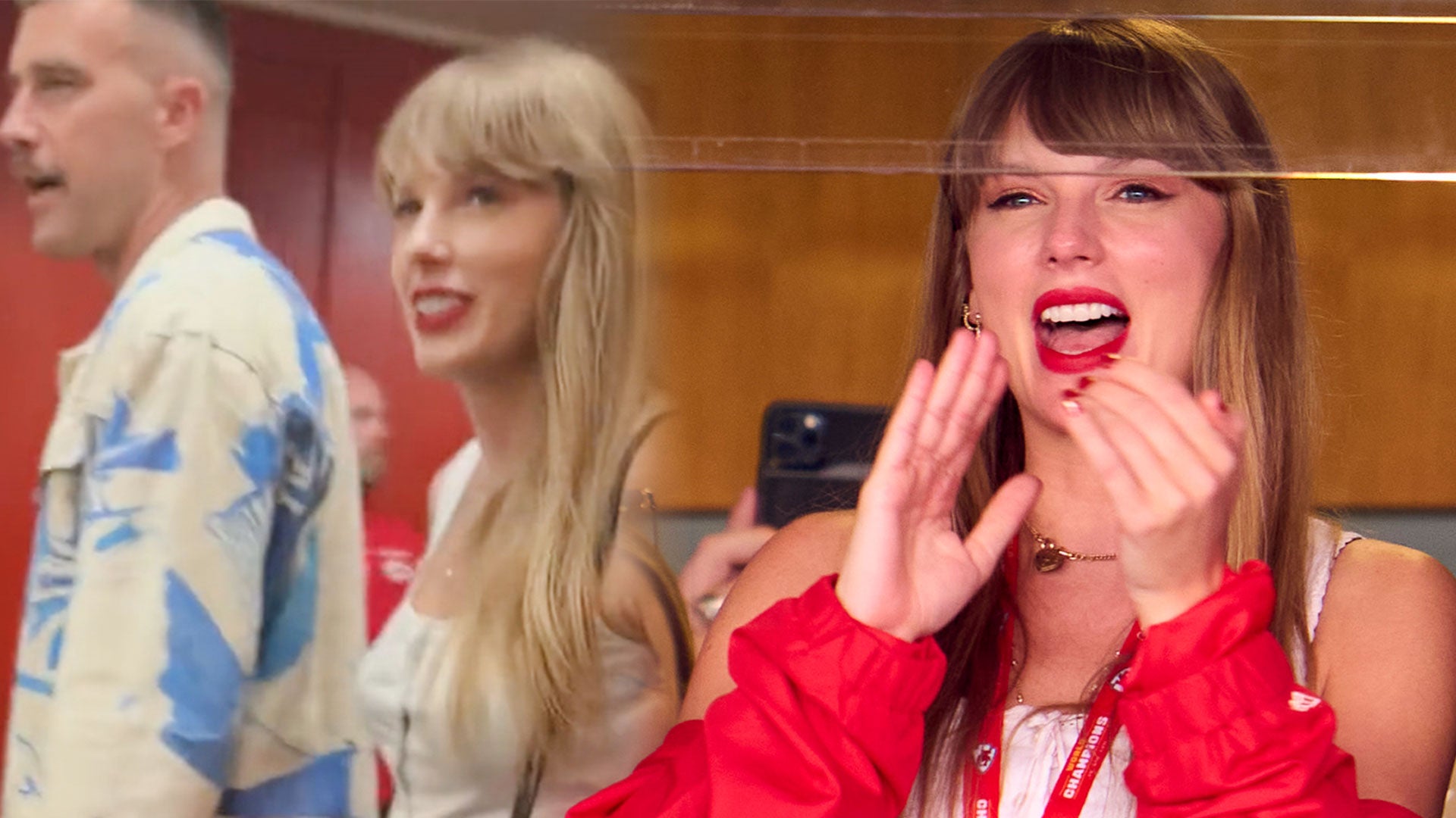 Taylor Swift Roots for Travis Kelce Alongside His Mom Donna at Chiefs Game  | Entertainment Tonight