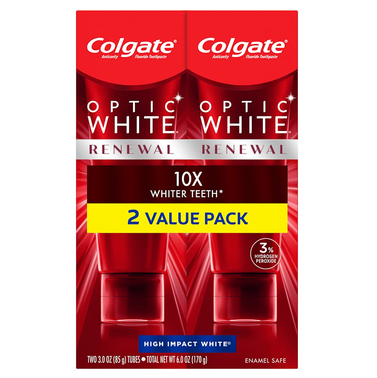 Colgate Optic White Renewal Teeth Whitening Toothpaste (2 Pack)