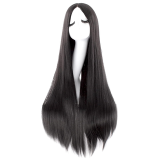 MapofBeauty 40-Inch Long Straight Costume Party Wig 