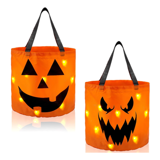 Joyin Halloween Trick or Treat Bags With LED Light (2-Pack)