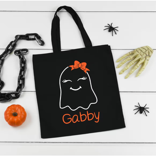 1PoshShop Ghost Personalized Halloween Treat or Trick Candy Bag 