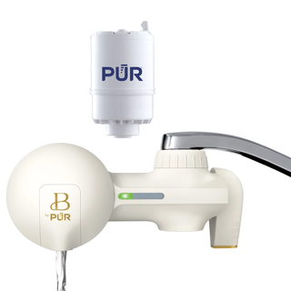 Beautiful by PUR Horizontal Faucet Mount Filtration System in White Icing
