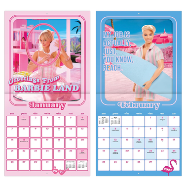 2024 Barbie: The Movie Wall Calendar