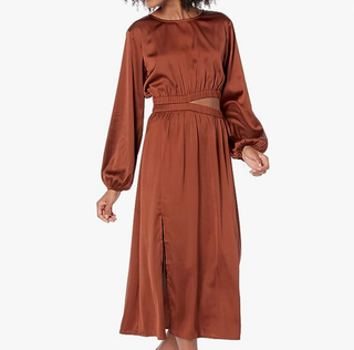 The Drop Women's Jacob Long Sleeve Cutout Midi Dress