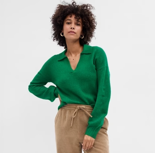 GAP Relaxed Forever Cozy Collared Sweater