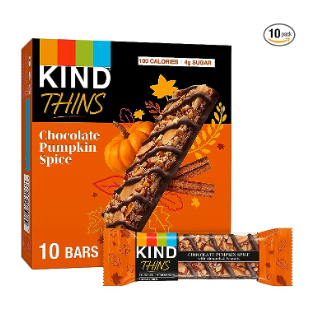 KIND THINS Chocolate Pumpkin Spice with Almonds & Peanuts
