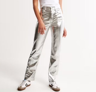 Abercrombie and Fitch Vegan Leather '90s Straight Pant