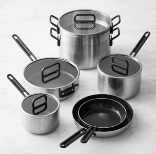 GreenPan Stanley Tucci Stainless-Steel Ceramic Nonstick 11-Piece Cookware Set