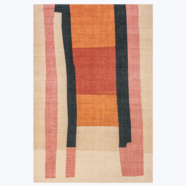 Pink Midtown Abstract Wool Area Rug