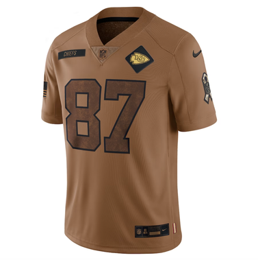 Travis Kelce Kansas City Chiefs Nike 2023 Salute To Service Limited Jersey - Brown