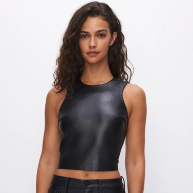 Faux Leather Shell Tank