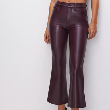 Good Legs Cropped Mini Boot Faux Leather Pants